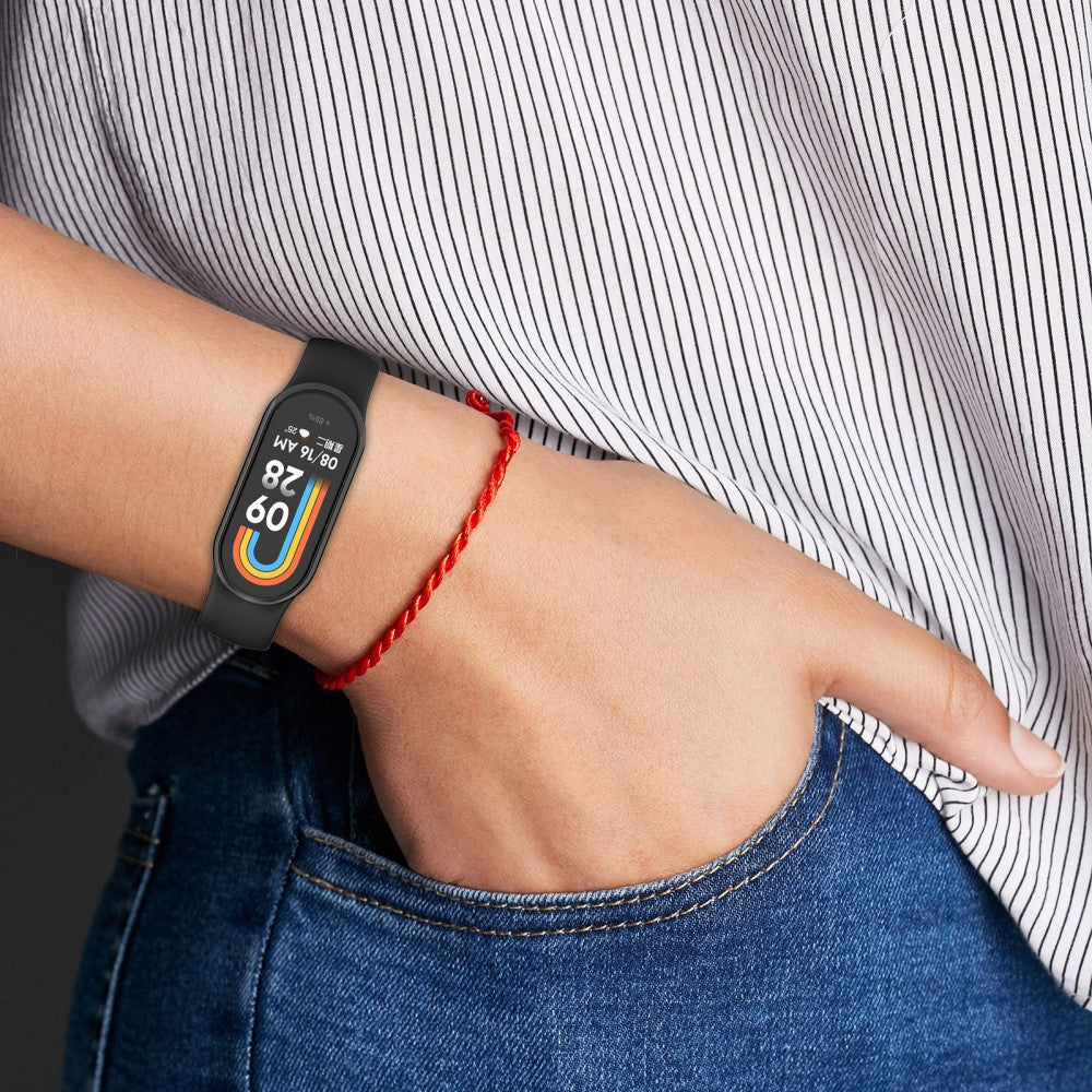 Vildt Flot Silikone Rem passer til Xiaomi Smart Band 8 - Gul#serie_9