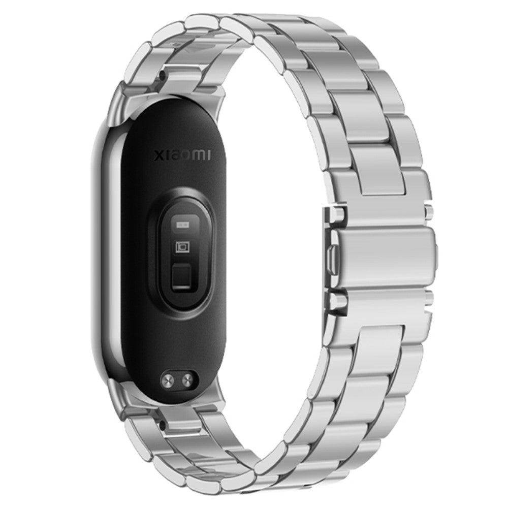 Rigtigt Sejt Metal Rem passer til Xiaomi Smart Band 8 - Sølv#serie_3