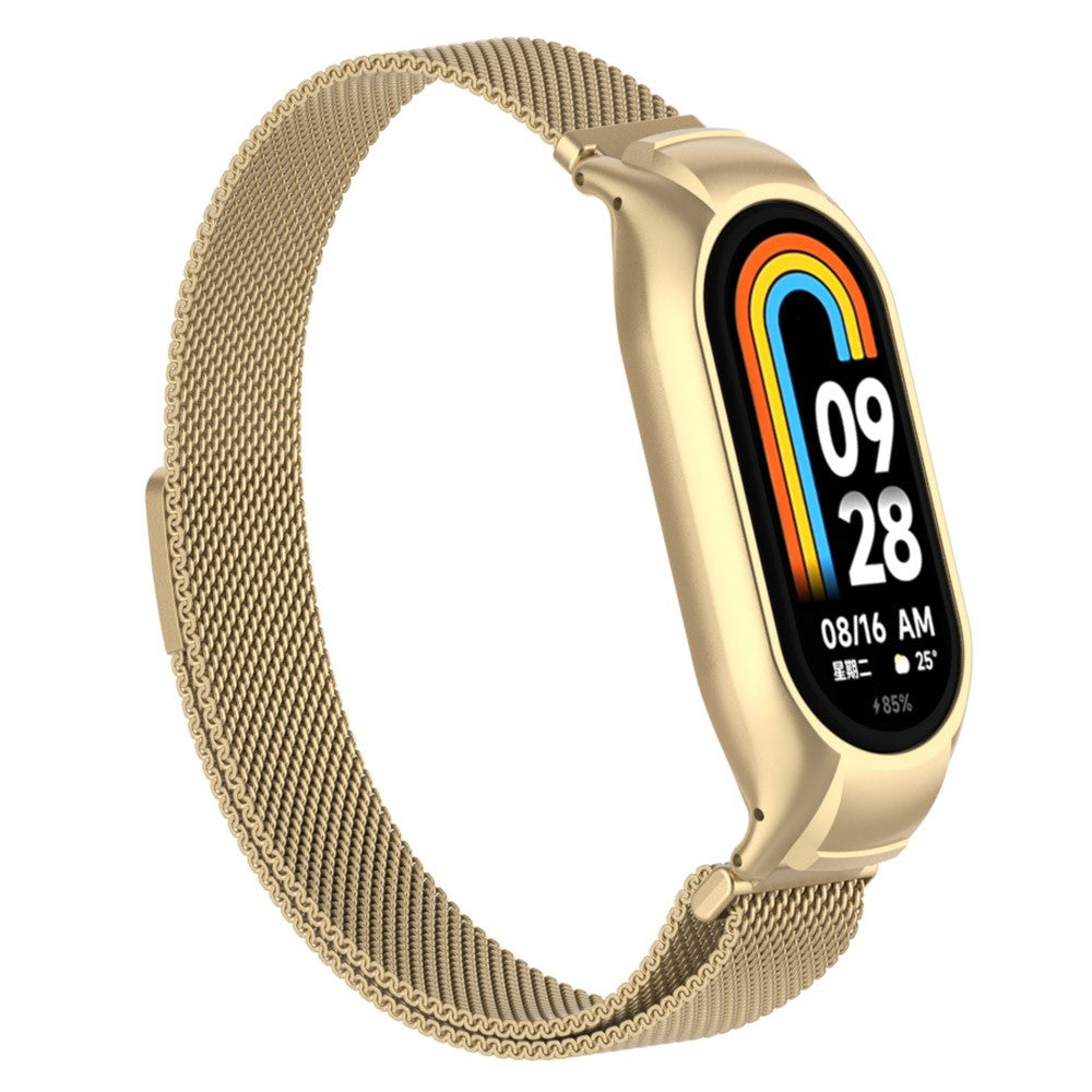 Fed Metal Rem passer til Xiaomi Smart Band 8 - Guld#serie_1