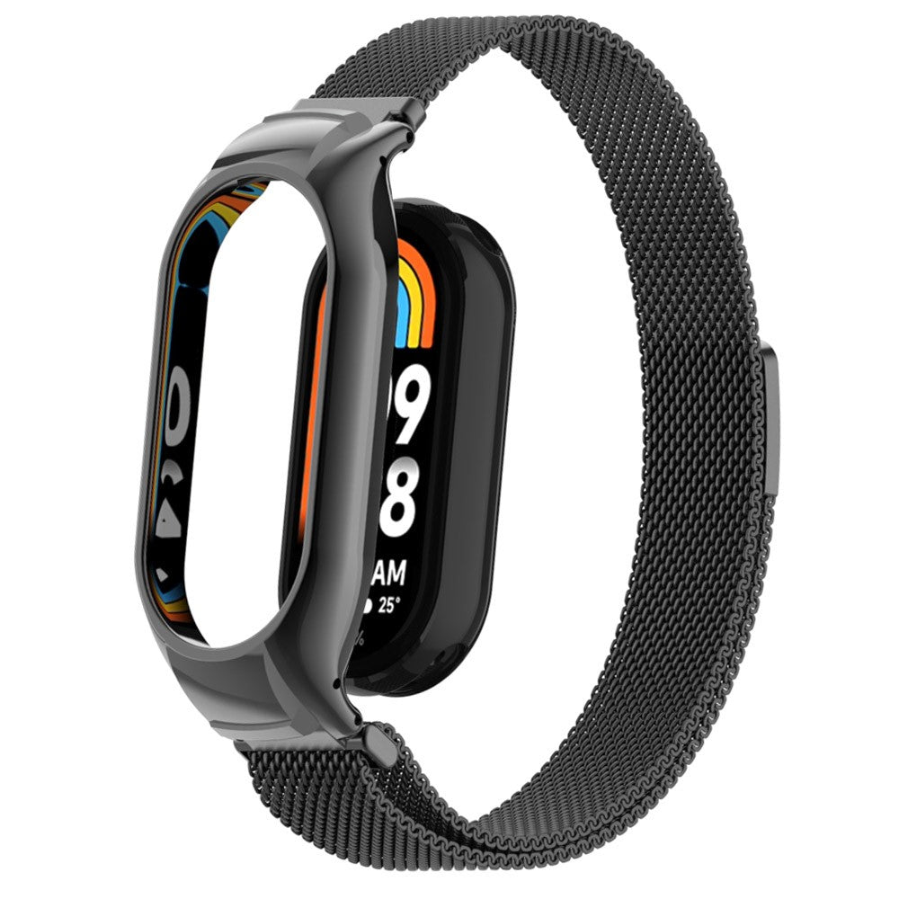 Fed Metal Rem passer til Xiaomi Smart Band 8 - Sort#serie_3