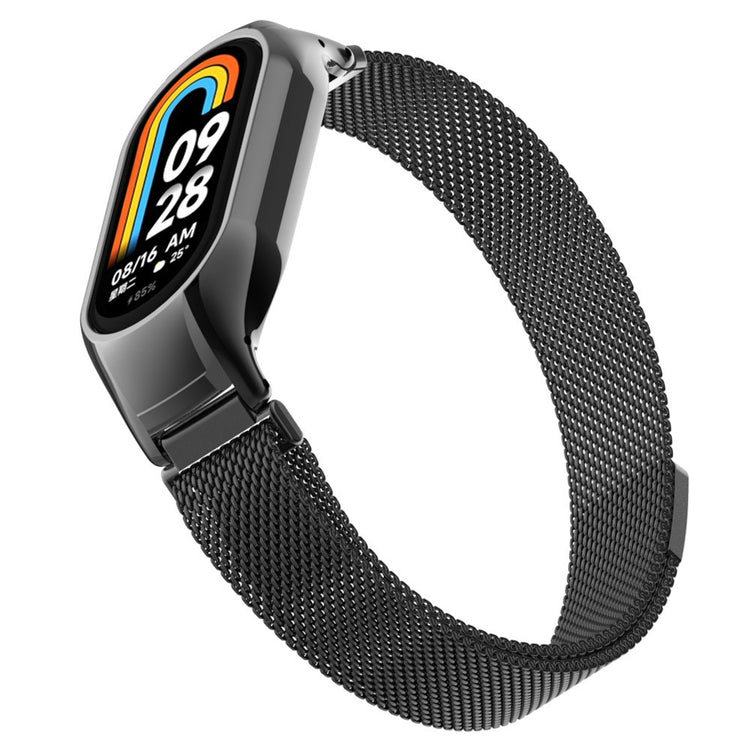 Fed Metal Rem passer til Xiaomi Smart Band 8 - Sort#serie_3