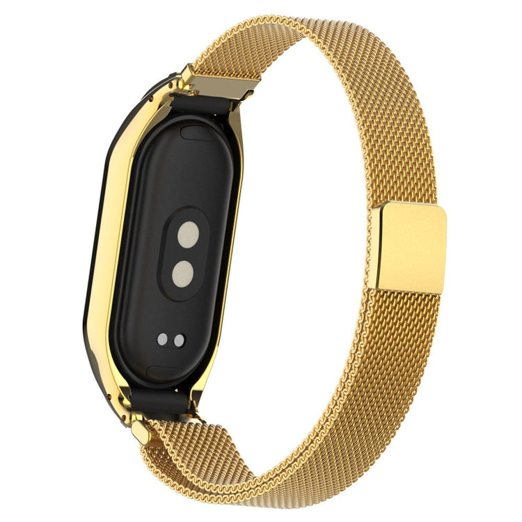 Fed Metal Rem passer til Xiaomi Smart Band 8 - Guld#serie_5