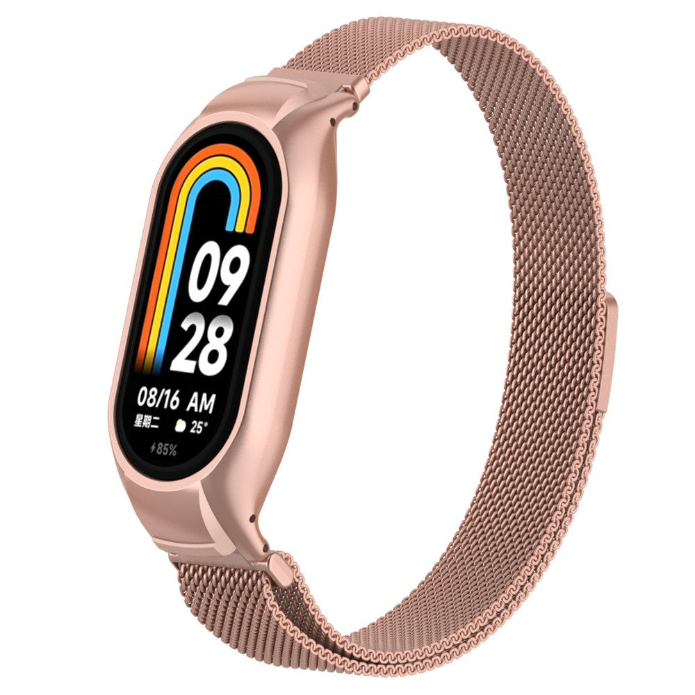 Fed Metal Rem passer til Xiaomi Smart Band 8 - Pink#serie_6