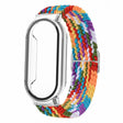 Xiaomi Smart Band 8 elastic nylon strap with cover and screen protector - Rainbow / Black Case