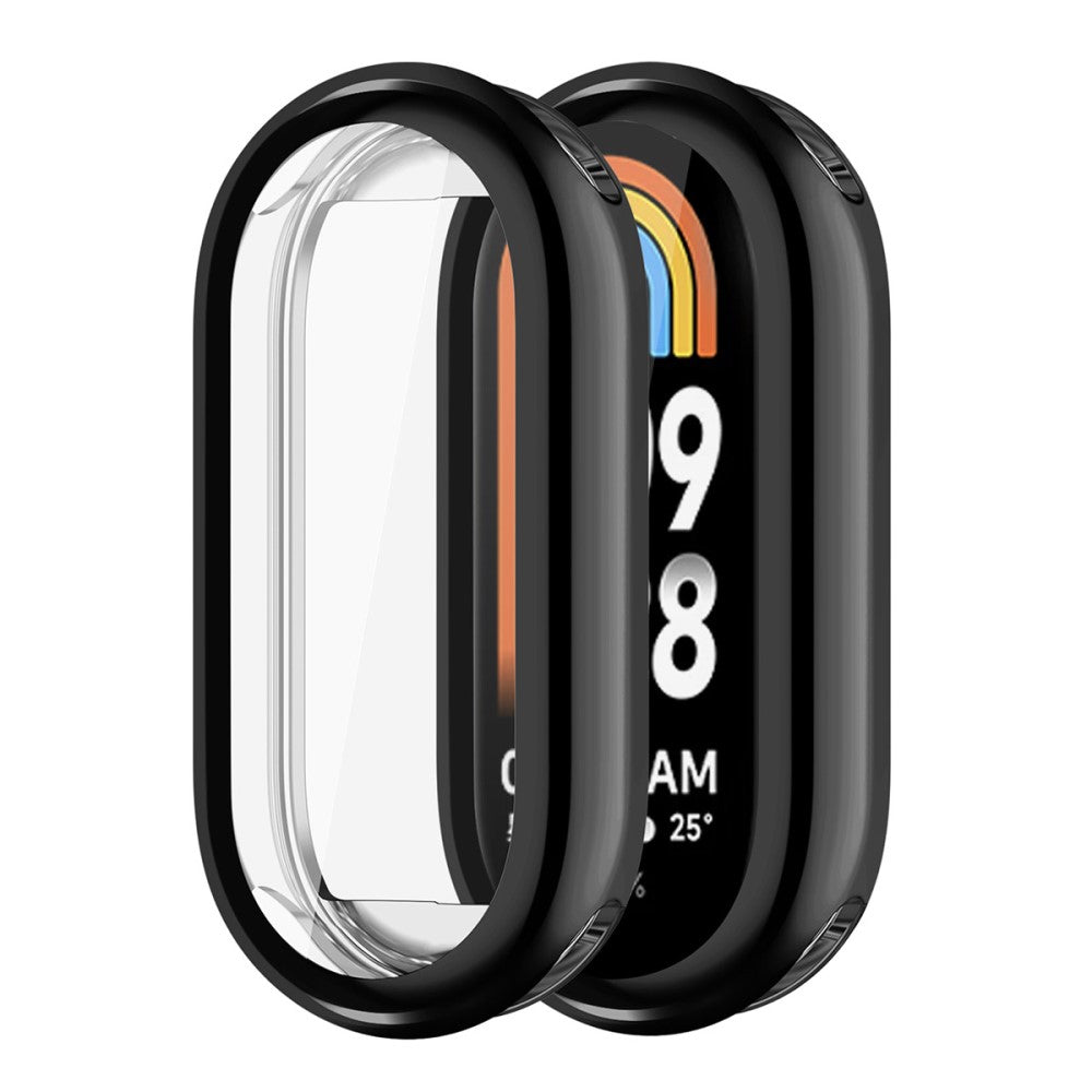 Super Pænt Silikone Cover passer til Xiaomi Smart Band 8 - Sort#serie_2