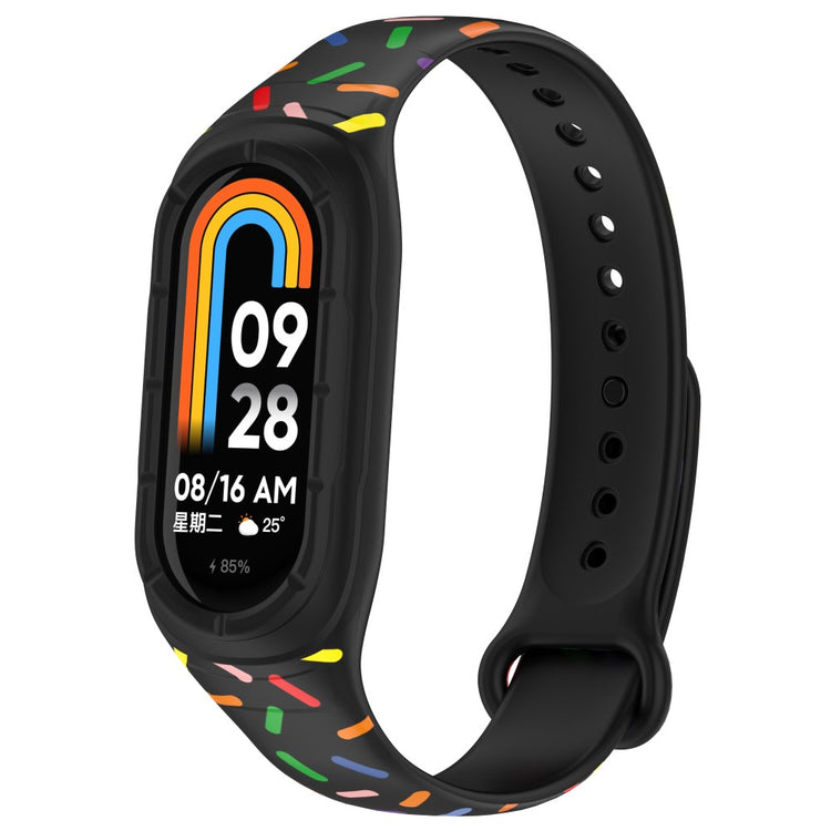 Rigtigt Godt Silikone Rem passer til Huawei Band 8 - Sort#serie_1