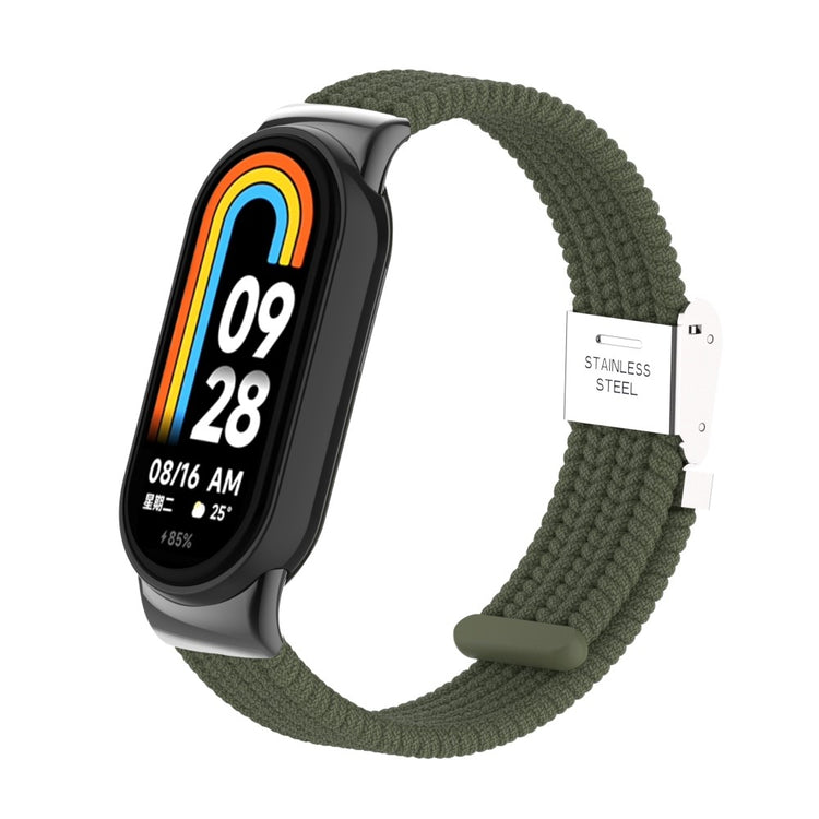 Meget Pænt Metal Og Nylon Rem passer til Xiaomi Smart Band 8 - Grøn#serie_13