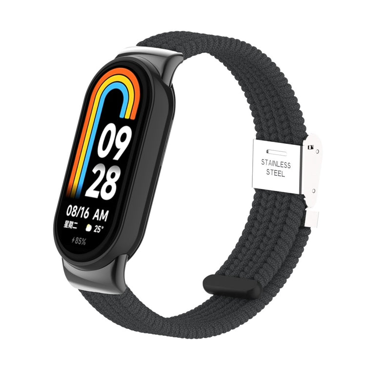 Meget Pænt Metal Og Nylon Rem passer til Xiaomi Smart Band 8 - Sort#serie_15