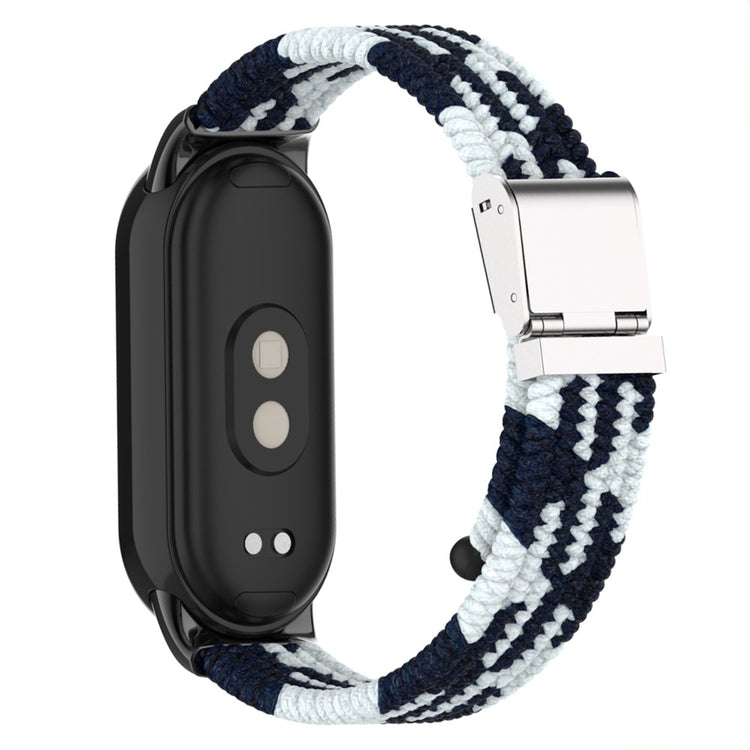 Meget Pænt Metal Og Nylon Rem passer til Xiaomi Smart Band 8 - Hvid#serie_21