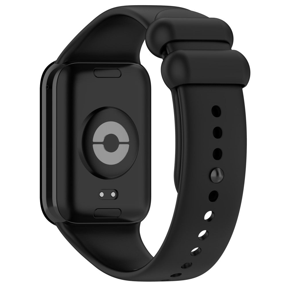 Vildt Hårdfør Silikone Rem passer til Xiaomi Smart Band 8 Pro - Sort#serie_1