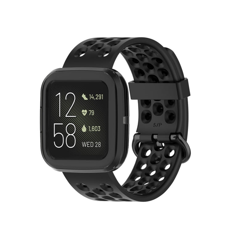 Super Godt Fitbit Versa 2 Silikone Cover - Sort#serie_2