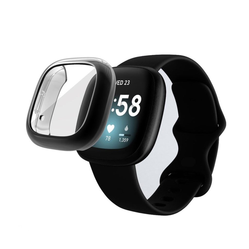 Mega Fed Fitbit Versa 3 Silikone Cover - Blå#serie_3