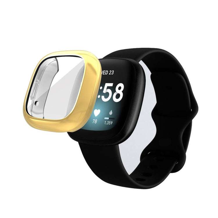 Mega Fed Fitbit Versa 3 Silikone Cover - Guld#serie_5