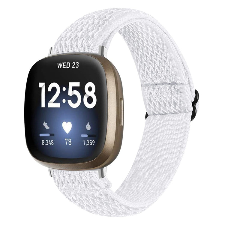 Smuk Nylon Universal Rem passer til Fitbit Sense 2 / Fitbit Versa 4 - Hvid#serie_2