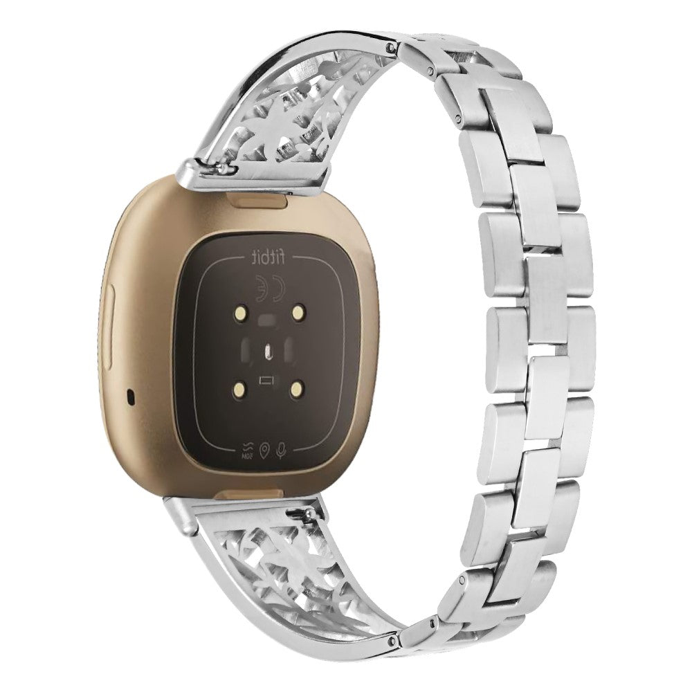 Godt Metal Universal Rem passer til Fitbit Sense 2 / Fitbit Versa 4 - Sølv#serie_092