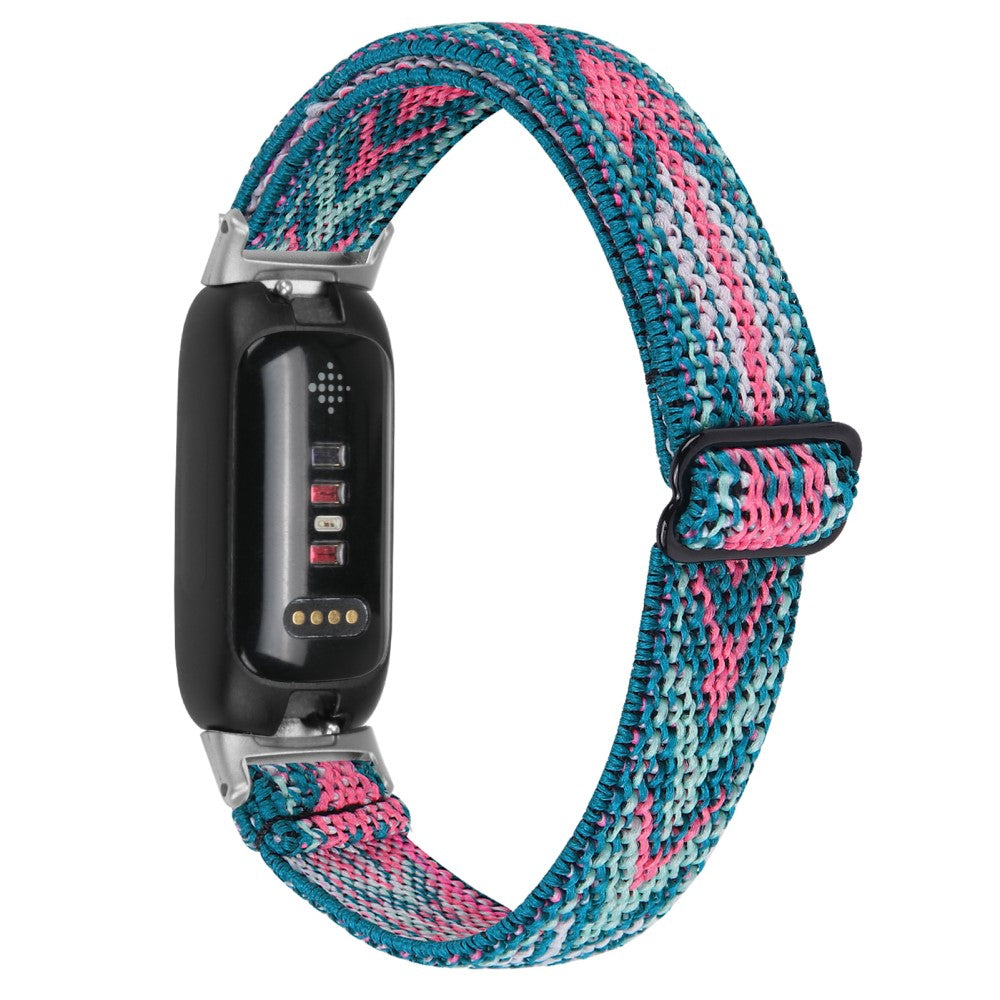 Skøn Nylon Rem passer til Fitbit Inspire 3 - Blå#serie_6