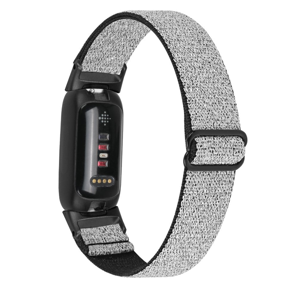 Mega Hårdfør Nylon Rem passer til Fitbit Inspire 3 - Sølv#serie_12