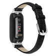 Leather in bamboo grain style strap for Fitbit Inspire 3