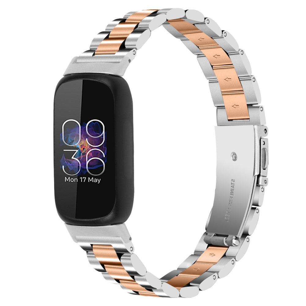 Fantastisk Metal Rem passer til Fitbit Inspire 3 - Pink#serie_3