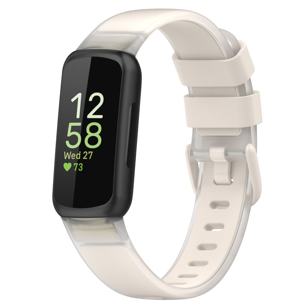 Holdbart Silikone Rem passer til Fitbit Inspire 3 - Hvid#serie_3