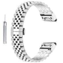 Mega Fint Metal Universal Rem passer til Garmin Smartwatch - Sølv#serie_031