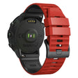 24mm dual color silicone strap for Suunto and Fossil watch - Red / Black