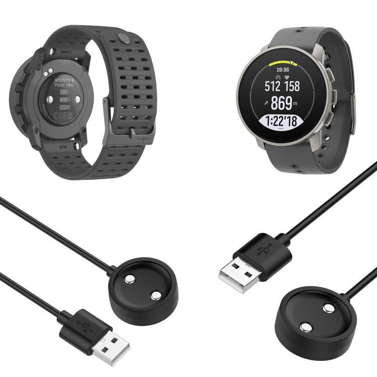 1m Plastik USB Ladestation passer til Suunto 9 Peak Pro - Sort#serie_1