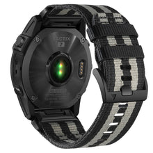 Nylon strap for Amazfit / Garmin and Coros watch - Black / Grey#serie_1