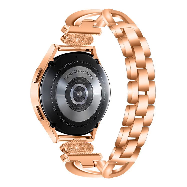 Metal Og Rhinsten Universal Rem passer til Amazfit Cheetah Pro / 20mm - Pink#serie_2