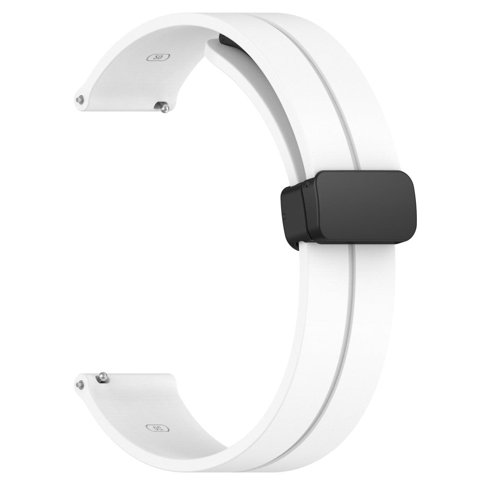 Mega Sejt Silikone Universal Rem passer til Smartwatch - Hvid#serie_2