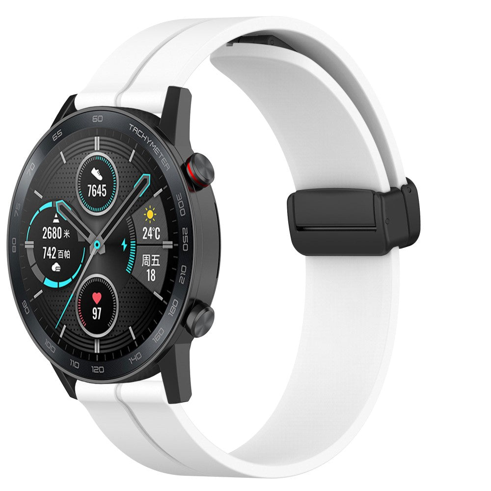 Mega Sejt Silikone Universal Rem passer til Smartwatch - Hvid#serie_2