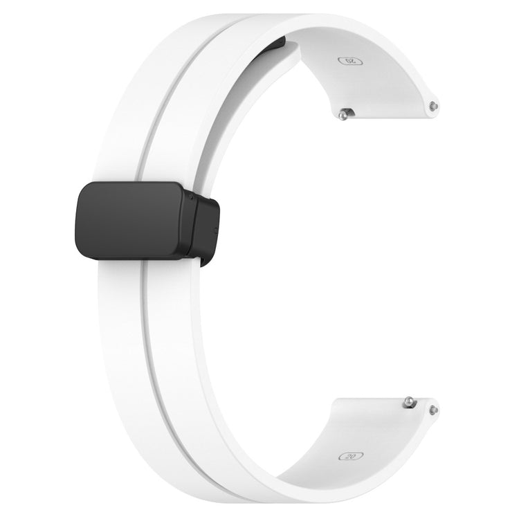 Mega Sejt Silikone Universal Rem passer til Smartwatch - Hvid#serie_2