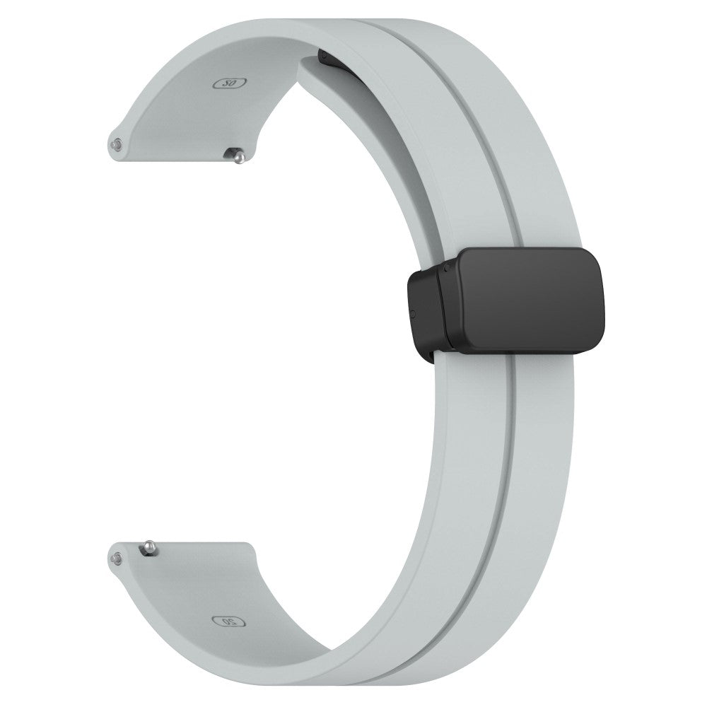 Mega Sejt Silikone Universal Rem passer til Smartwatch - Sølv#serie_8