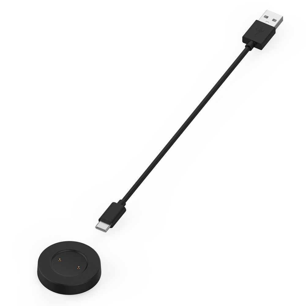 1m Plastik Ladestation passer til Smartwatch - Sort#serie_3