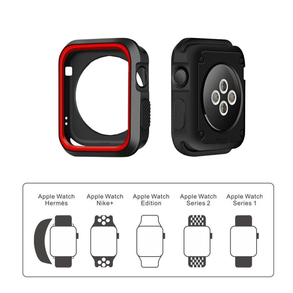 Godt Apple Watch Series 1-3 42mm Silikone Cover - Rød#serie_4