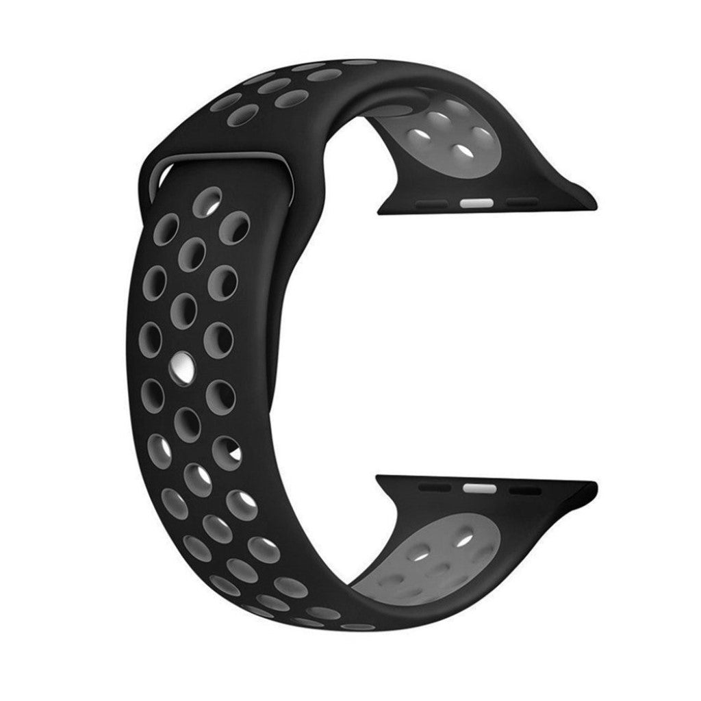 Super skøn Apple Watch Series 1-3 38mm Silikone Rem - Sølv#serie_3