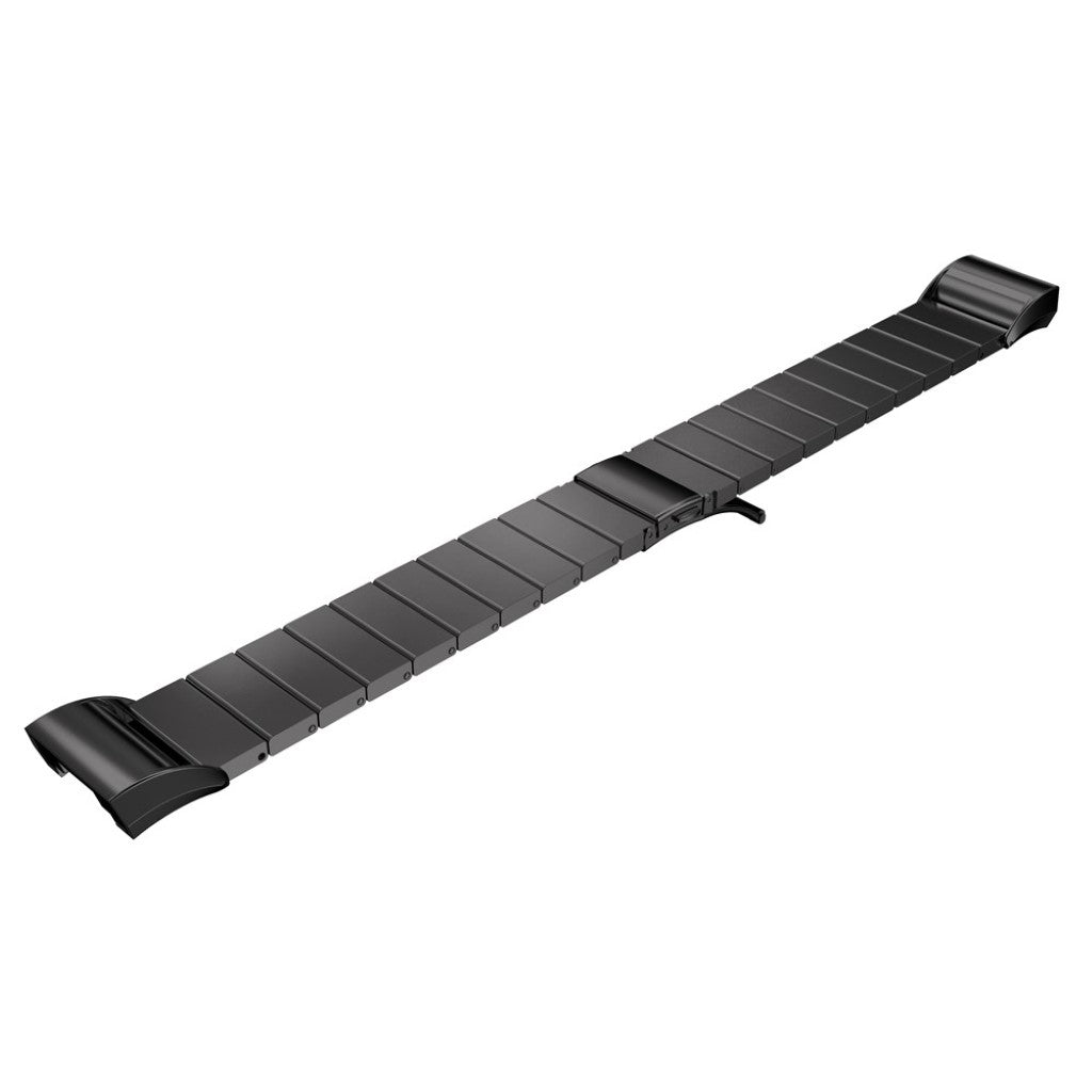 Mega nydelig Fitbit Charge 2 Metal Rem - Sort#serie_8