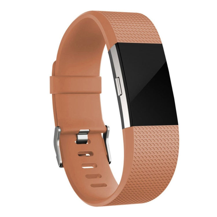 Mega cool Fitbit Charge 2 Silikone Rem - Brun#serie_8