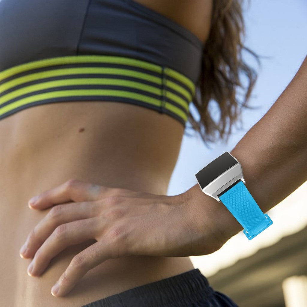 Helt vildt komfortabel Fitbit Ionic Silikone Rem - Blå#serie_1