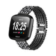 Classic Fitbit Versa Metal and Rhinestone Strap