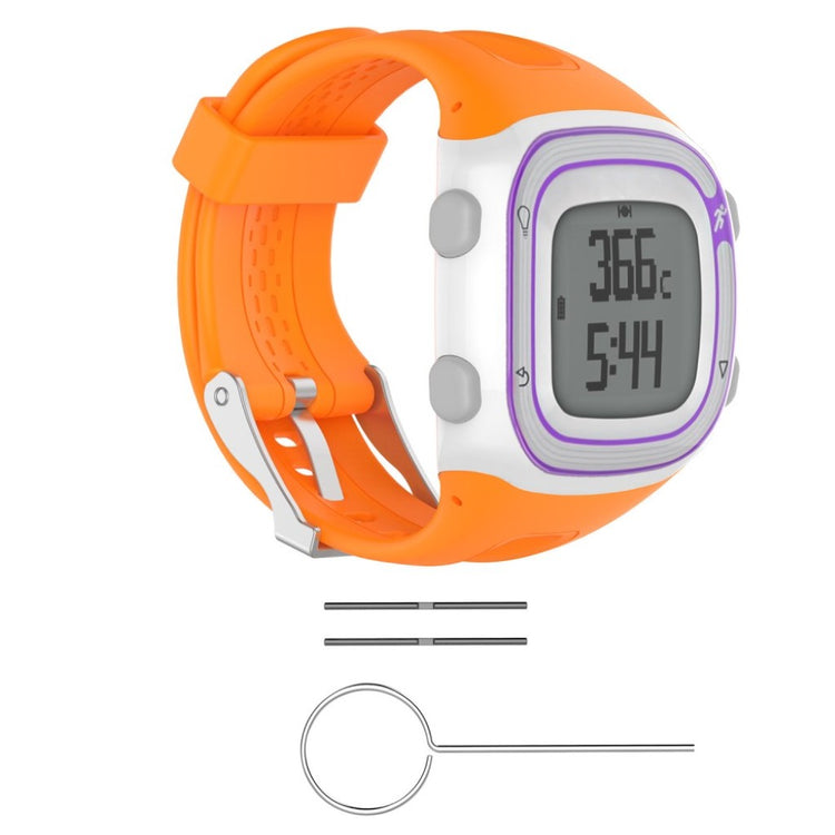 Helt vildt slidstærk Garmin Forerunner 10 Silikone Rem - Orange#serie_2