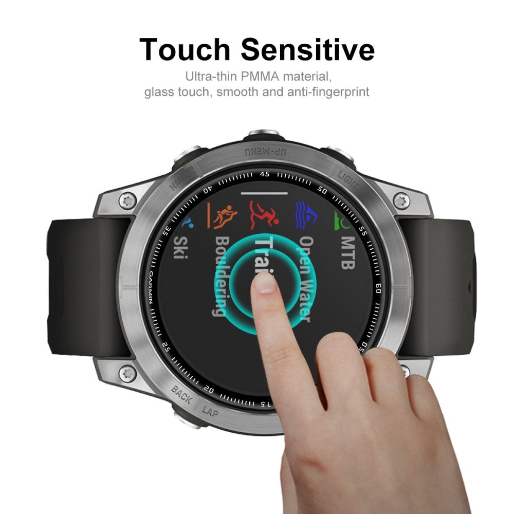 Garmin Fenix 7X Plastik  3D Kurvet Skærmbeskytter - Gennemsigtig#serie_190