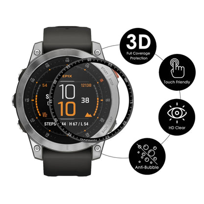 2stk Garmin Epix Plastik  3D Kurvet Skærmbeskytter - Gennemsigtig#serie_164