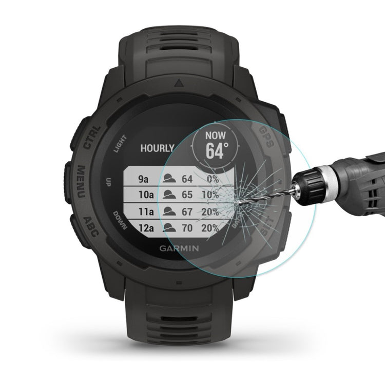 Garmin Instinct Hærdet Glas Skærmbeskytter - Gennemsigtig#serie_038