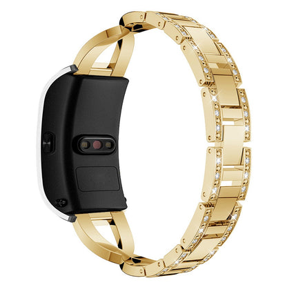 18mm Universal X-design rhinestone watch strap - Gold#serie_5