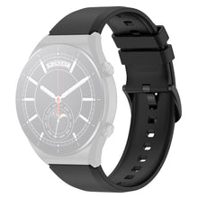 22mm Universal simple silicone watch strap - Black#serie_1