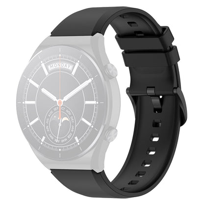 22mm Universal simple silicone watch strap - Black#serie_1