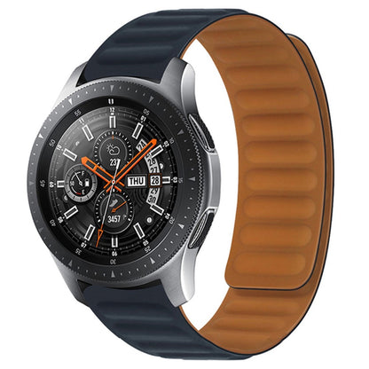 22mm Universal silicone magnetic lock watch strap - Midnight Black#serie_23