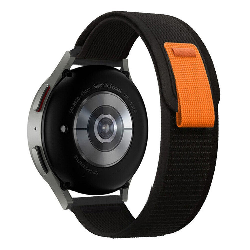 22mm Universal nylon trail loop watch strap - Black#serie_2