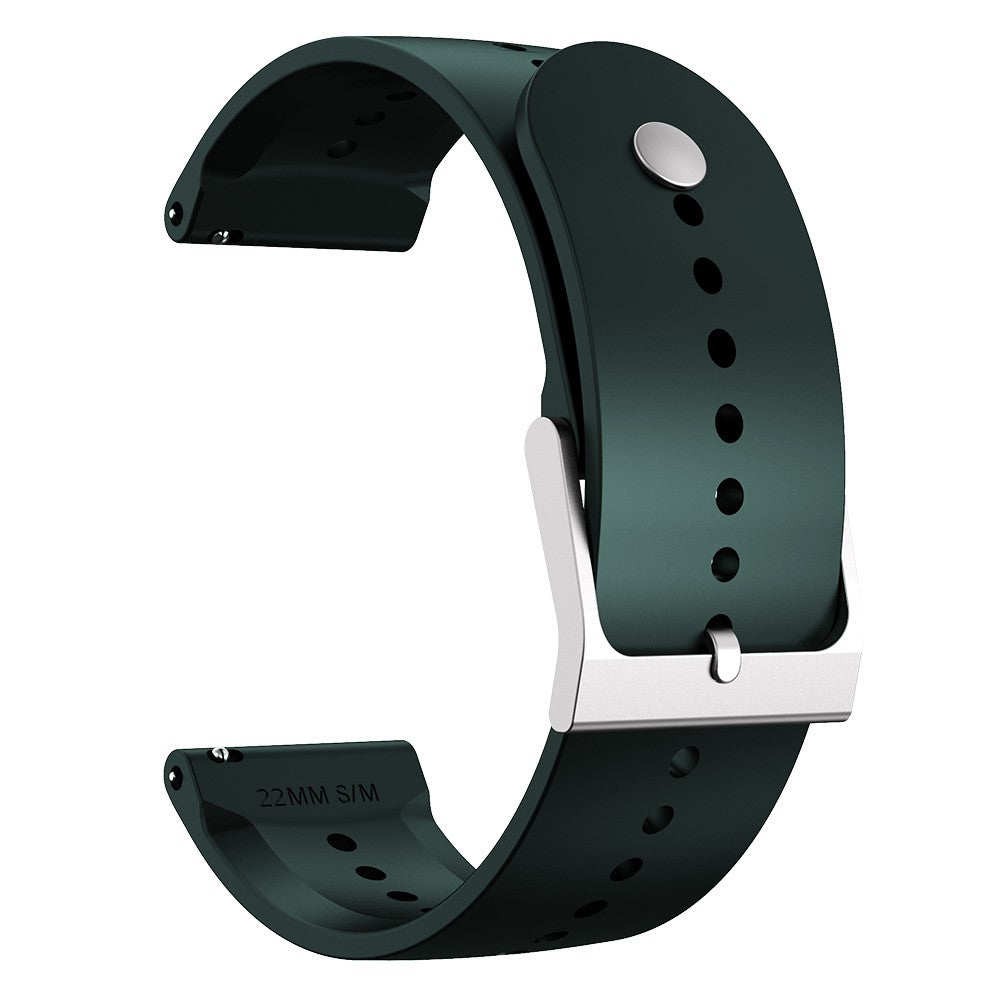 22mm Universal silicone watch strap - Dark Green#serie_6